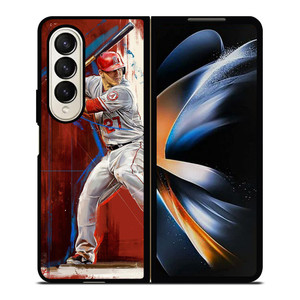 ART OF MIKE TROUT ANGELS Samsung Z Fold 4 Case ART OF MIKE TROUT ANGELS Samsung Z Fold 4 Case