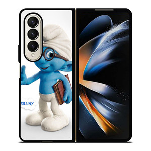 BRAINY THE SMURF Samsung Z Fold 4 Case BRAINY THE SMURF Samsung Z Fold 4 Case