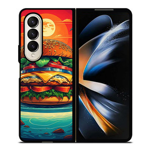 JIMMY BUFFETT BURGER Samsung Z Fold 4 Case JIMMY BUFFETT BURGER Samsung Z Fold 4 Case