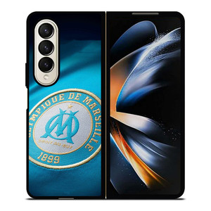 OLYMPIQUE DE MARSEILLE ART LOGO Samsung Z Fold 4 Case OLYMPIQUE DE MARSEILLE ART LOGO Samsung Z Fold 4 Case