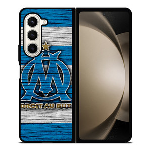 OLYMPIQUE DE MARSEILLE LOGO WOODEN Samsung Z Fold 5 Case OLYMPIQUE DE MARSEILLE LOGO WOODEN Samsung Z Fold 5 Case