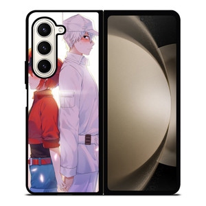 RED BLOOD AND WHITE BLOOD CELLS AT WORK Samsung Z Fold 5 Case RED BLOOD AND WHITE BLOOD CELLS AT WORK Samsung Z Fold 5 Case