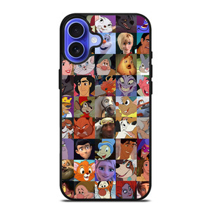 ALL DISNEY CHARACTERS COLLAGE iPhone 16 Case