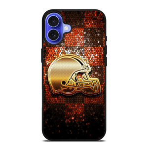 CLEVELAND BROWNS HELMET iPhone 16 Case CLEVELAND BROWNS HELMET iPhone 16 Case