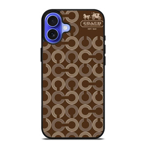 COACH PATTERN LOGO iPhone 16 Case
