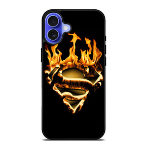 FIRE SUPERMAN LOGO iPhone 16 Case FIRE SUPERMAN LOGO iPhone 16 Case