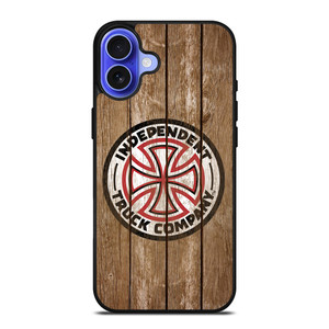 INDEPENDENT TRUCK LOGO WOODEN iPhone 16 Case