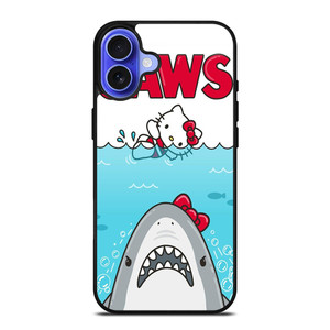 JAWS VS HELLO KITTY iPhone 16 Case JAWS VS HELLO KITTY iPhone 16 Case