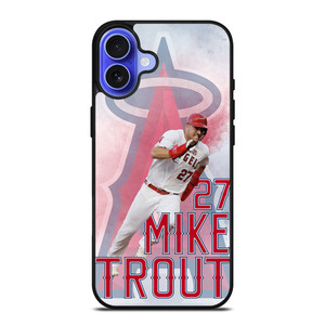 LA ANGELS OF ANAHEIM MIKE TROUT iPhone 16 Case LA ANGELS OF ANAHEIM MIKE TROUT iPhone 16 Case