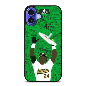 OAKLAND ATHLETICS RICKEY HENDERSON iPhone 16 Case OAKLAND ATHLETICS RICKEY HENDERSON iPhone 16 Case