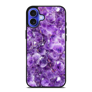 PURPLE CRYSTAL MARBLE PATTERN iPhone 16 Case