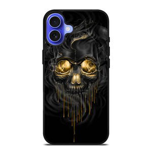 SKULL MELT ANGRY BLACK iPhone 16 Case