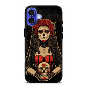 SUGAR SKULL GIRL 2 iPhone 16 Case