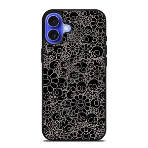 TAKASHI MURAKAMI BLACK SKULL iPhone 16 Case