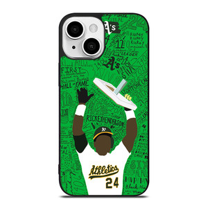 OAKLAND ATHLETICS RICKEY HENDERSON iPhone 13 Mini Case OAKLAND ATHLETICS RICKEY HENDERSON iPhone 13 Mini Case