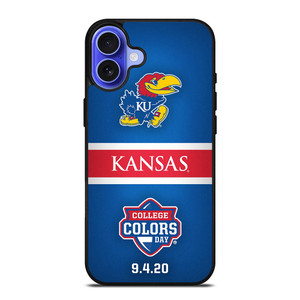 UNIVERSITY OF KANSAS JAYHAWKS iPhone 16 Case UNIVERSITY OF KANSAS JAYHAWKS iPhone 16 Case