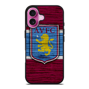 ASTON VILLA FC LOGO WOODEN iPhone 16 Plus Case ASTON VILLA FC LOGO WOODEN iPhone 16 Plus Case