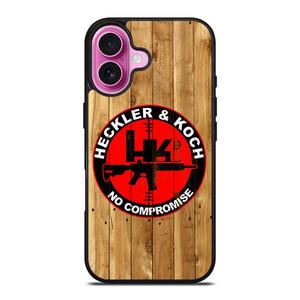 HECKLER AND KOCH LOGO WOODEN iPhone 16 Plus Case