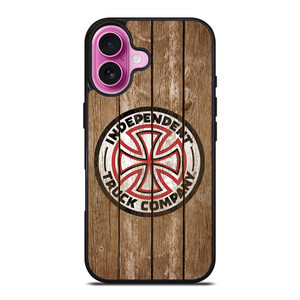 INDEPENDENT TRUCK LOGO WOODEN iPhone 16 Plus Case