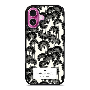 JAPANESE BLACK FLORAL KADE SPADE iPhone 16 Plus Case JAPANESE BLACK FLORAL KADE SPADE iPhone 16 Plus Case