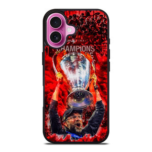 JURGEN KLOPP LIVERPOOL CHAMPIONS iPhone 16 Plus Case JURGEN KLOPP LIVERPOOL CHAMPIONS iPhone 16 Plus Case