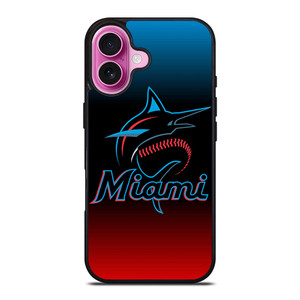 MIAMI MARLINS MLB LOGO iPhone 16 Plus Case MIAMI MARLINS MLB LOGO iPhone 16 Plus Case
