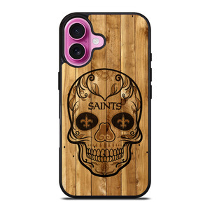 NEW ORLEANS SAINTS SKULL 3 iPhone 16 Plus Case NEW ORLEANS SAINTS SKULL 3 iPhone 16 Plus Case