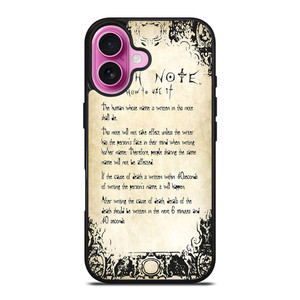 RULES OF THE DEATH NOTE 2 iPhone 16 Plus Case