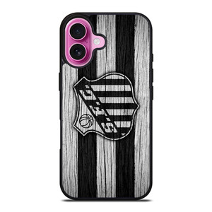 SANTOS FC WOODEN iPhone 16 Plus Case SANTOS FC WOODEN iPhone 16 Plus Case