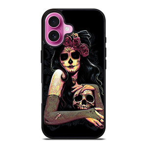 SUGAR SKULL GIRL iPhone 16 Plus Case