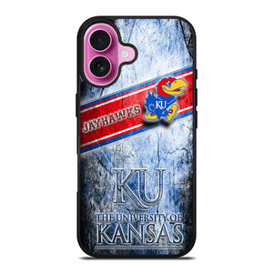 UNIVERSITY OF KANSAS JAYHAWKS LOGO iPhone 16 Plus Case UNIVERSITY OF KANSAS JAYHAWKS LOGO iPhone 16 Plus Case