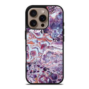 PURPLE CRYSTAL MARBLE PATTERN 2 iPhone 16 Pro Case