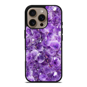 PURPLE CRYSTAL MARBLE PATTERN iPhone 16 Pro Case