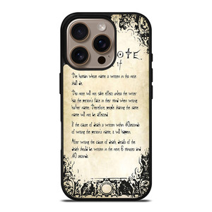 RULES OF THE DEATH NOTE 2 iPhone 16 Pro Case