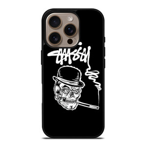 STUSSY SMOKE SKULL iPhone 16 Pro Case STUSSY SMOKE SKULL iPhone 16 Pro Case
