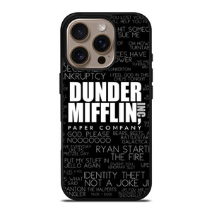 THE OFFICE DUNDER MIFFLIN QUOTES iPhone 16 Pro Case