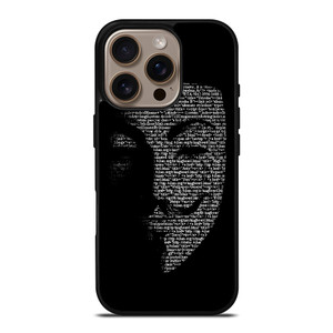 V FOR VENDETTA MASK iPhone 16 Pro Case V FOR VENDETTA MASK iPhone 16 Pro Case