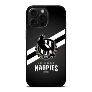 COLLINGWOOD MAGPIES LOGO AFL iPhone 16 Pro Max Case