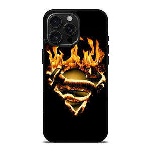FIRE SUPERMAN LOGO iPhone 16 Pro Max Case FIRE SUPERMAN LOGO iPhone 16 Pro Max Case