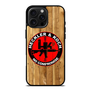 HECKLER AND KOCH LOGO WOODEN iPhone 16 Pro Max Case