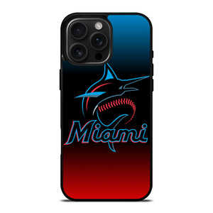 MIAMI MARLINS MLB LOGO iPhone 16 Pro Max Case