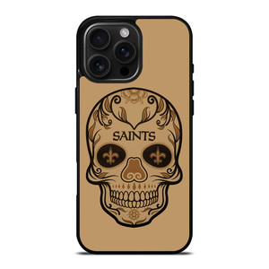 NEW ORLEANS SAINTS SKULL iPhone 16 Pro Max Case NEW ORLEANS SAINTS SKULL iPhone 16 Pro Max Case