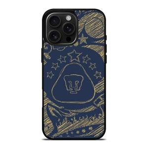 PUMAS UNAM ART LOGO iPhone 16 Pro Max Case PUMAS UNAM ART LOGO iPhone 16 Pro Max Case