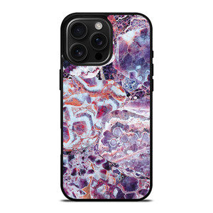 PURPLE CRYSTAL MARBLE PATTERN 2 iPhone 16 Pro Max Case