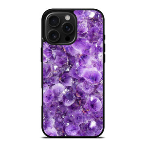 PURPLE CRYSTAL MARBLE PATTERN iPhone 16 Pro Max Case