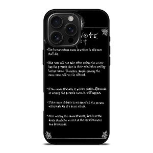 RULES OF THE DEATH NOTE iPhone 16 Pro Max Case RULES OF THE DEATH NOTE iPhone 16 Pro Max Case