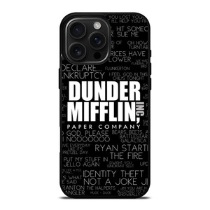 THE OFFICE DUNDER MIFFLIN QUOTES iPhone 16 Pro Max Case