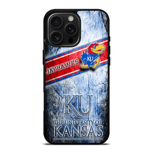 UNIVERSITY OF KANSAS JAYHAWKS LOGO iPhone 16 Pro Max Case