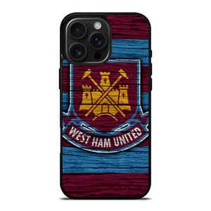 WEST HAM UNITED LOGO WOODEN iPhone 16 Pro Max Case