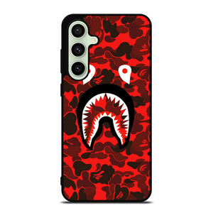 BAPE SHARK FACE RED CAMO Samsung Galaxy S24 FE Case BAPE SHARK FACE RED CAMO Samsung Galaxy S24 FE Case